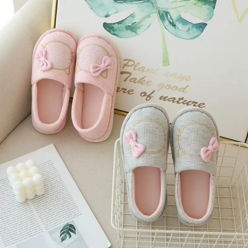 

Hello Kitty Home Shoes Kawaii Plush Home Shoes Bowtie Style Soft And Comfortable Home Shoes Gifts For Girls