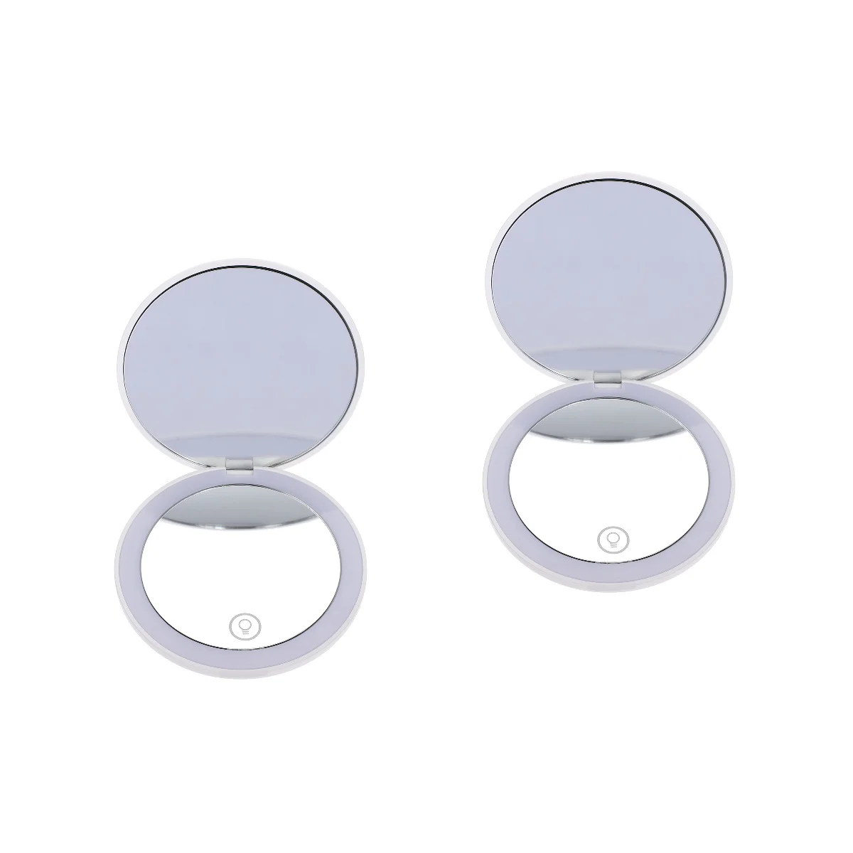 

2pcs Folding Mirror 10x Magnification Compact Mirror Pocket Mirror with