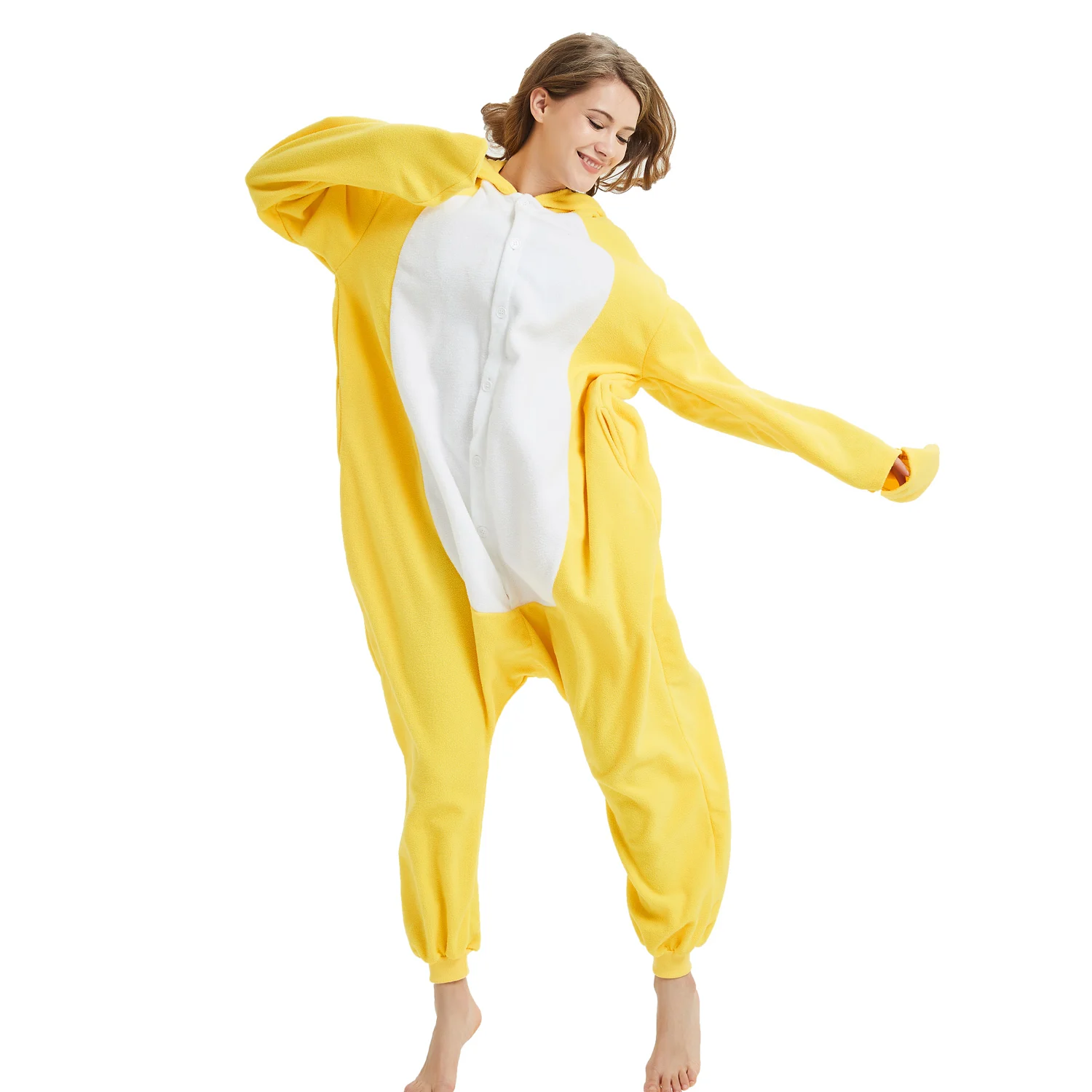 Adult Duck Onesie Women Men Kigurumis Pyjamas Animal Cartoon Pajama Homewear Halloween Cosplay Party Costume