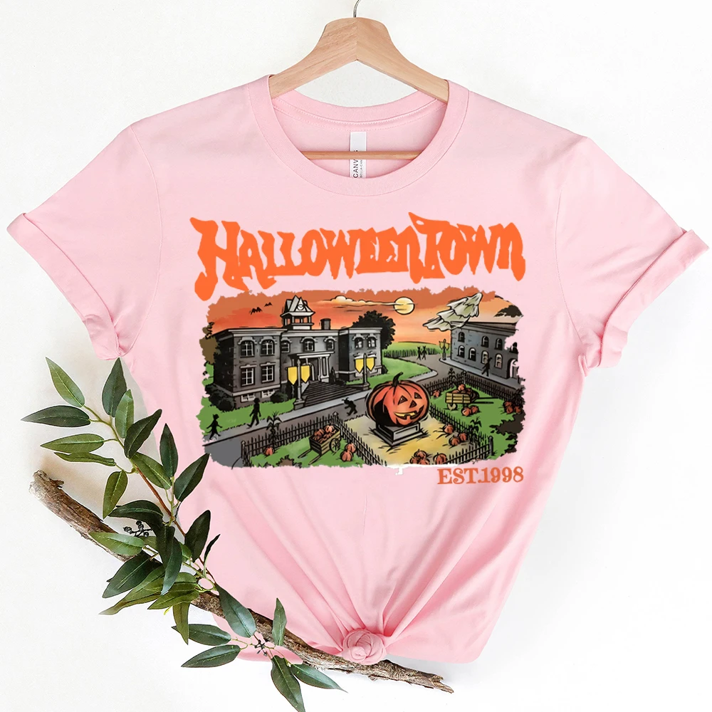 Хэллоуин самая новая футболка 1998 комфортных цветов женская одежда в стиле ретро