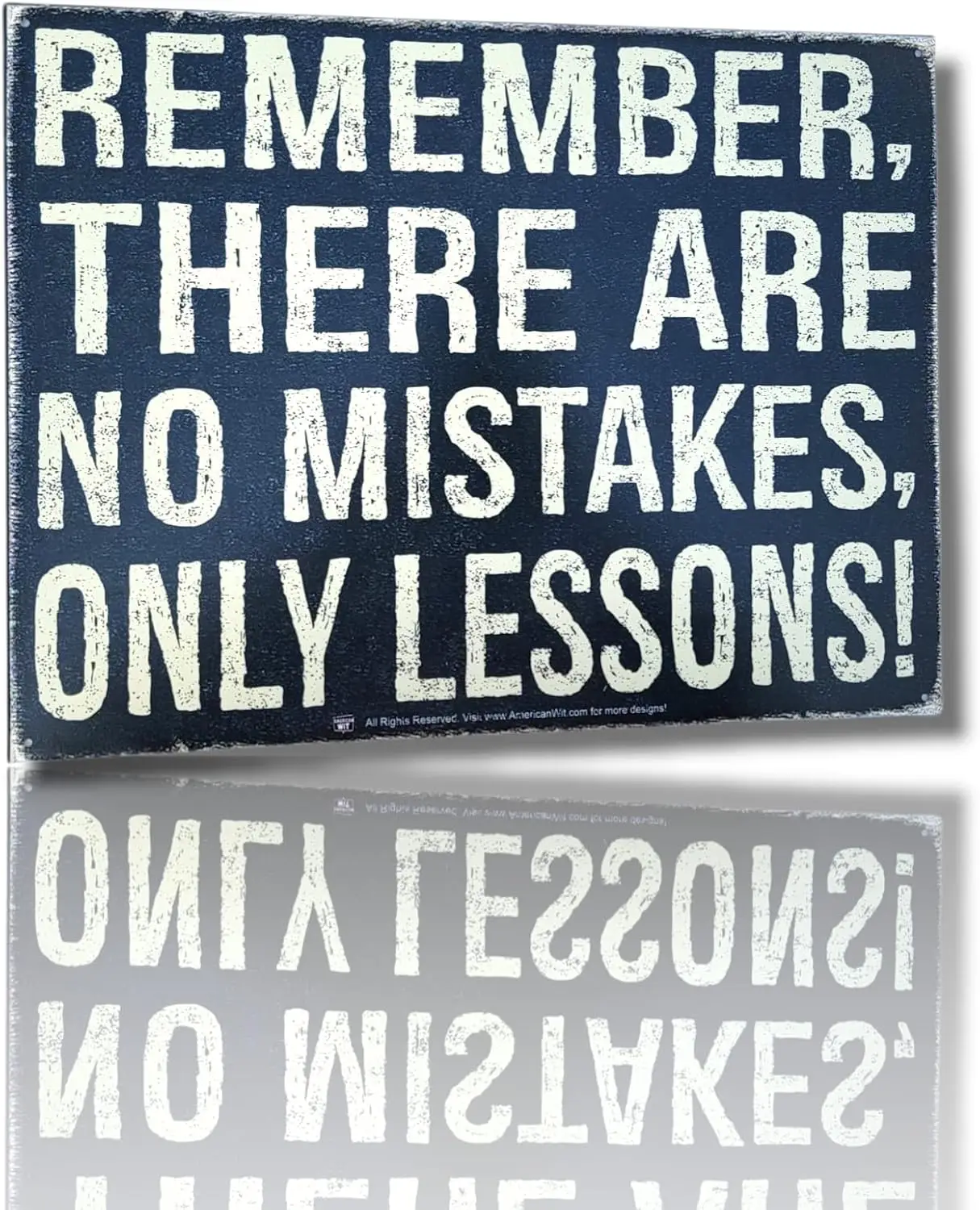 Цитата MER WT Motvtonl Metl Tn Wll Rusty Retro Lookng Sgn (16 x 12 5 дюймов) (пожалуйста нет Mstkes уроки