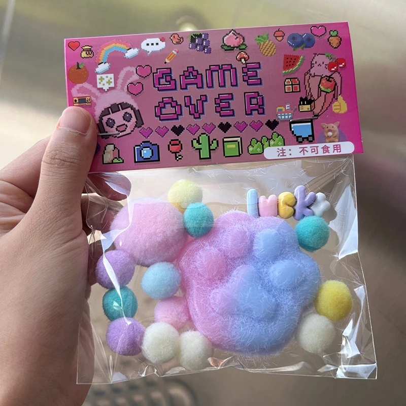 Игрушки для сжатия кошачьей лапы милые плюшевые кошачьи силиконовые медленные