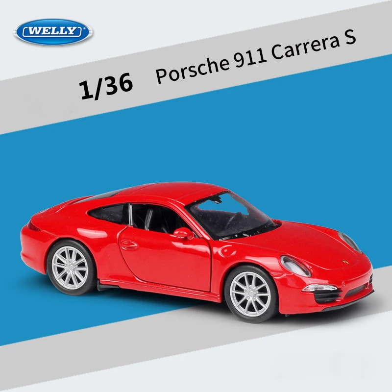

Модель автомобиля WELLY 1:36 Porsche 911 Carrera S, спортивный автомобиль, модель автомобиля, металлический Литая машина, игрушечный автомобиль из сплава для детей, подарки B130
