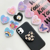 creative korean holder grip griptok for phone folding heart shape telephone support for iphone cellphone accessories wholesale