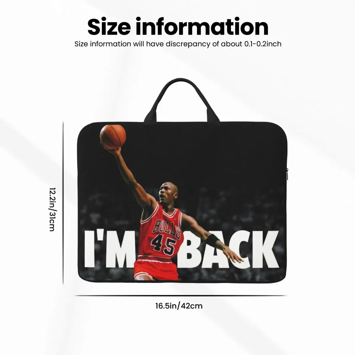 I AM BACK Basketball God MJ-Jordan Сумка для ноутбука компьютера Офисная деловая дорожка