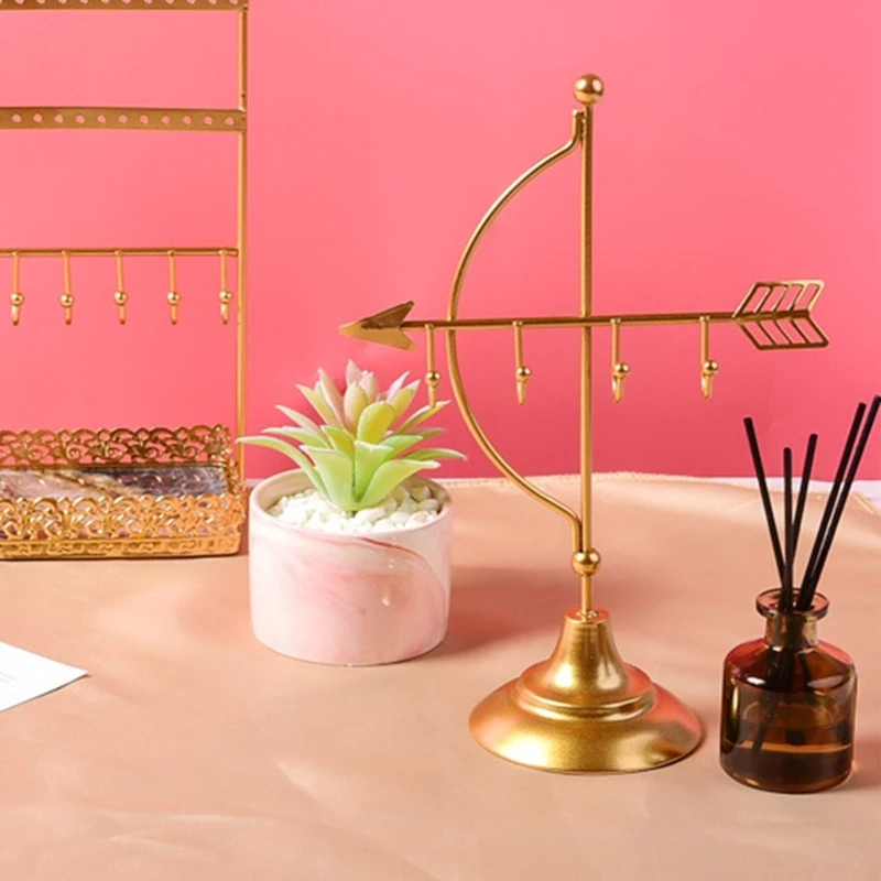 

Jewelry Display Rack Metal Display Holder Hanging Jewelry Organizer for Vanity