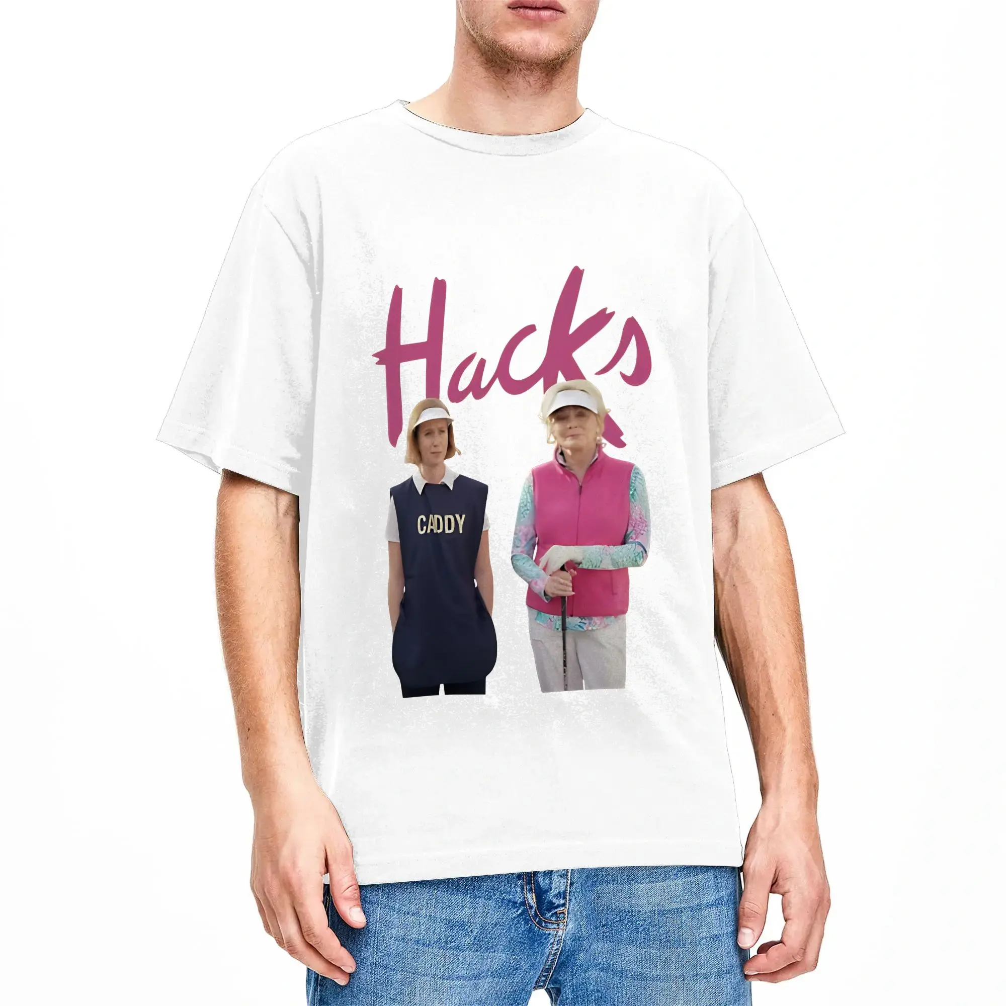 Фото Футболка Harajuku T Shirt Hacks Golfing, 100% хлопок, модная футболка для мужчин, летняя классическая повседневная футболка с коротким рукавом в стиле Y2K №2