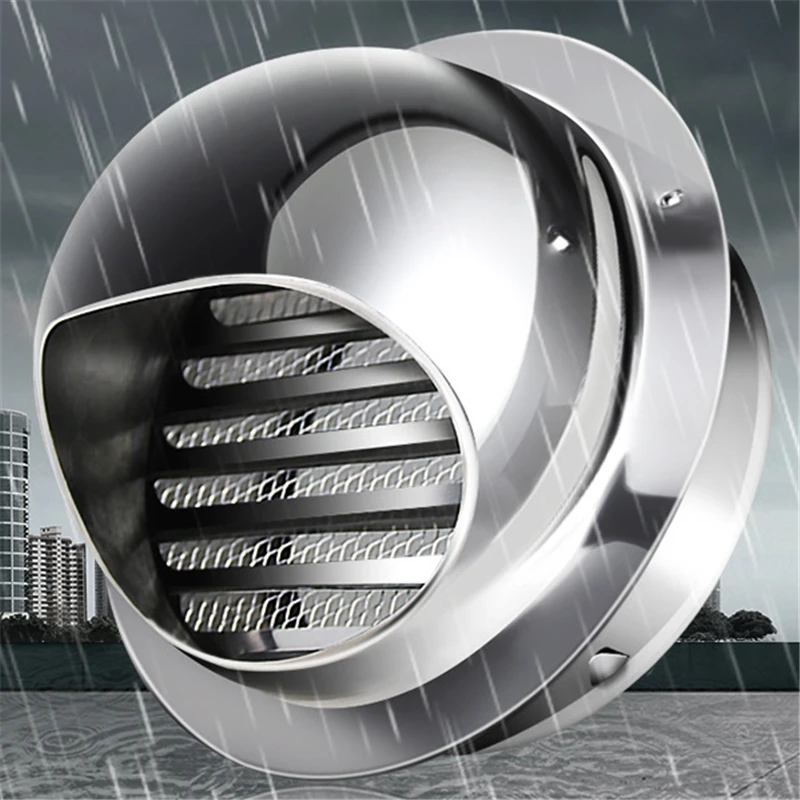 

Stainless Steel Wall Ceiling Air Vent Ducting Entilation Exhaust Grille Cover Outlet Heating Cooling Vents Cap Waterproof
