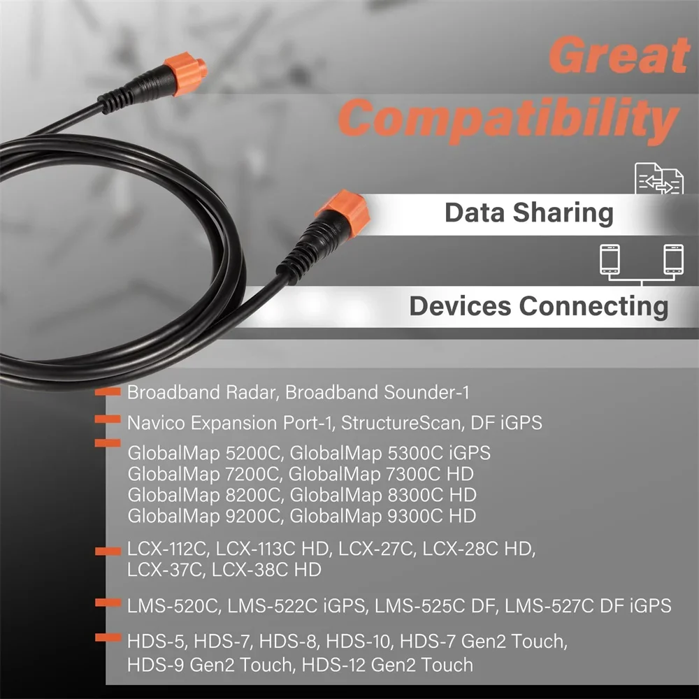 Фото Замена кабеля Ethernet Lowrance, желтый кабель Cat5e, 6 футов, высокоскоростной, Plug & Play, водонепроницаемый, для рыбалки №2
