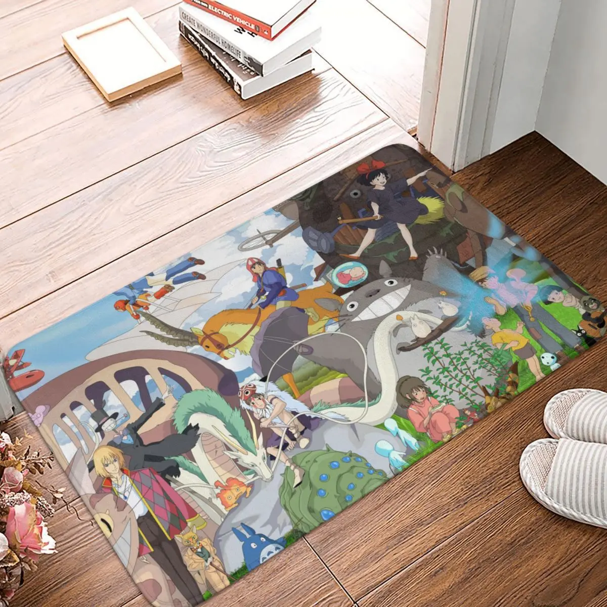 

Totoro Mei Animated Movie Non-slip Doormat Home Bath Kitchen Mat Outdoor Carpet Home Pattern Decor