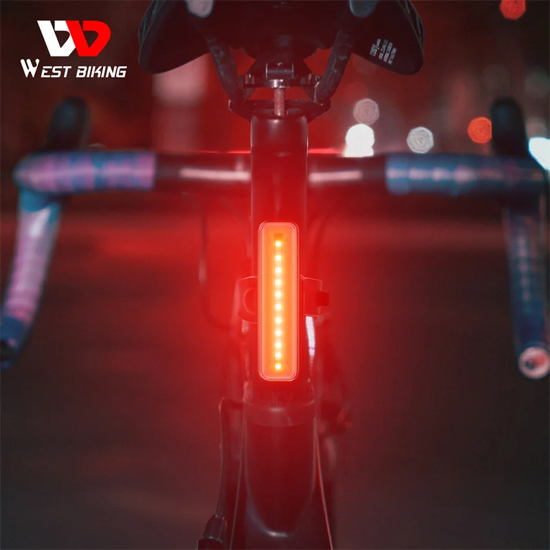 

WEST BIKING Bike Tail Light Waterproof Bike Rear Light Bicycle USB Rechargeable Mountain Riding Cycling Tail Lamp Bicycle Light