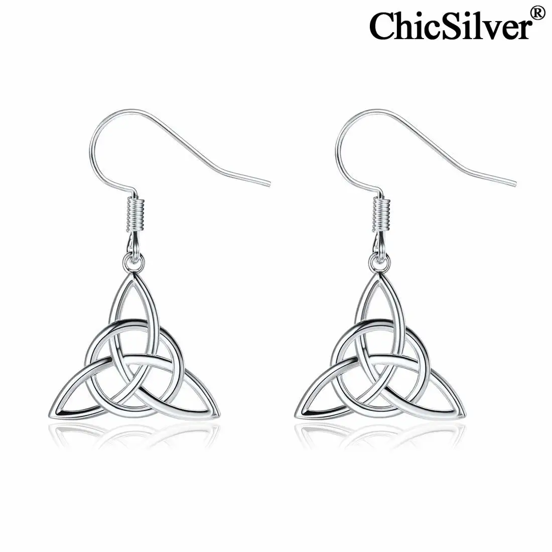 

ChicSilver Women Celtic Knot Dangle Drop Earrings Hypoallergenic 925 Sterling Silver Good Luck Irish Triquetra Trinity Jewelry