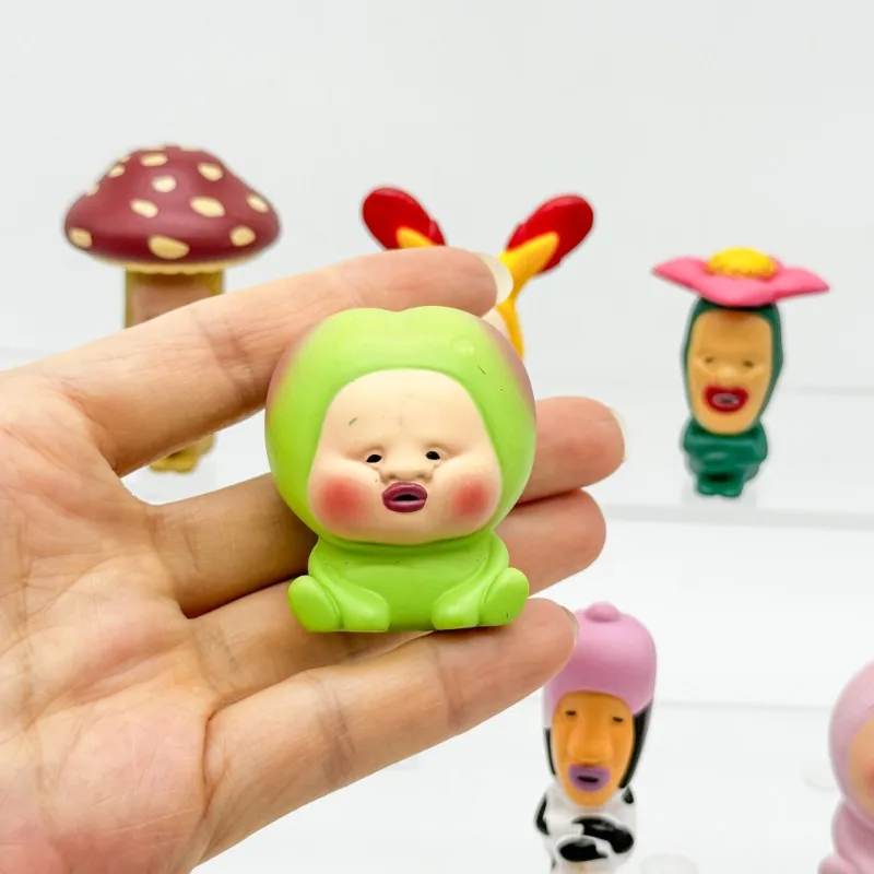 Фото Японская QUALIA Kobito Gashapon, капсульные игрушки, ферма, эльф, корова, Chomper, кукла, экшн-фигурка, модель игрушки, коллекционные украшения №5