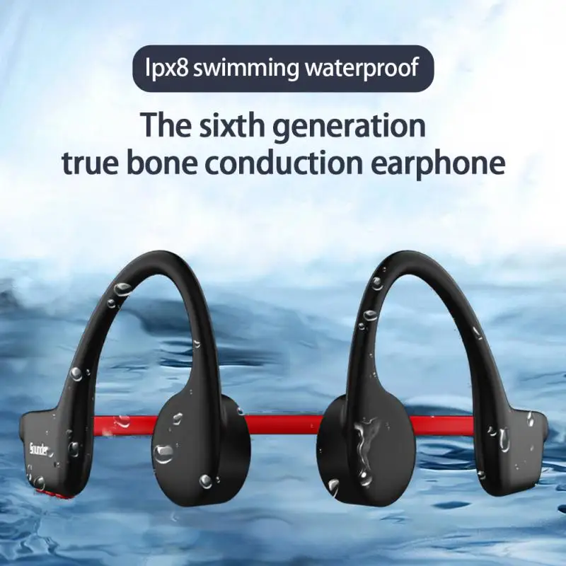 

X6 Bluetooth Headphones Wireless Waterproof Bone Conduction Earphones Stereo Hands-free Outdoor Sports Earbuds Headsets With Mic