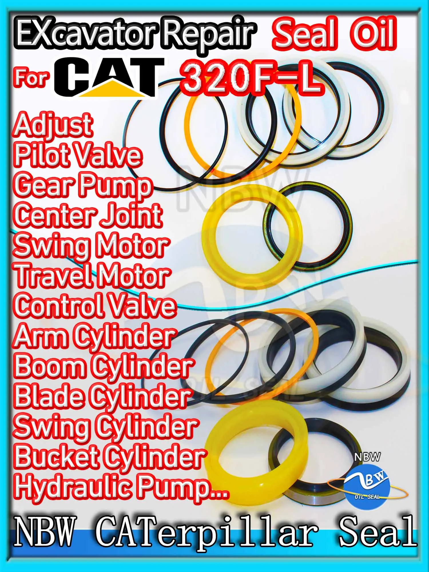 

For Caterpillar 320F-L Excavator Oil Seal Kit High Quality Repair Cat 320F L Skf Service Orginal Quality Track Spovel Hammer