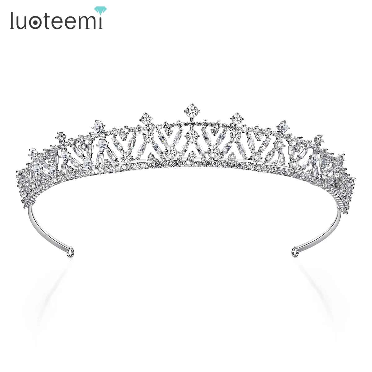 

LUOTEEMI Fashion Princess CZ Tiaras and Crowns Headband Kid Girls Love Bridal Prom Crown Wedding Party Accessiories Hair Jewelry