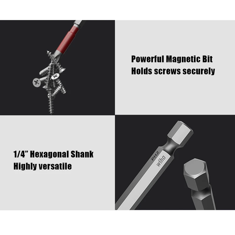 Магнитные отвертки WIHA сменные одинарные/двойные диаметр головки 6 мм ударные