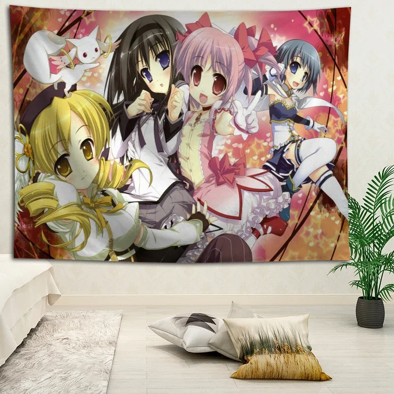Горячая Распродажа пользовательский аниме Puella Magi Madoka Magica декоративный гобелен