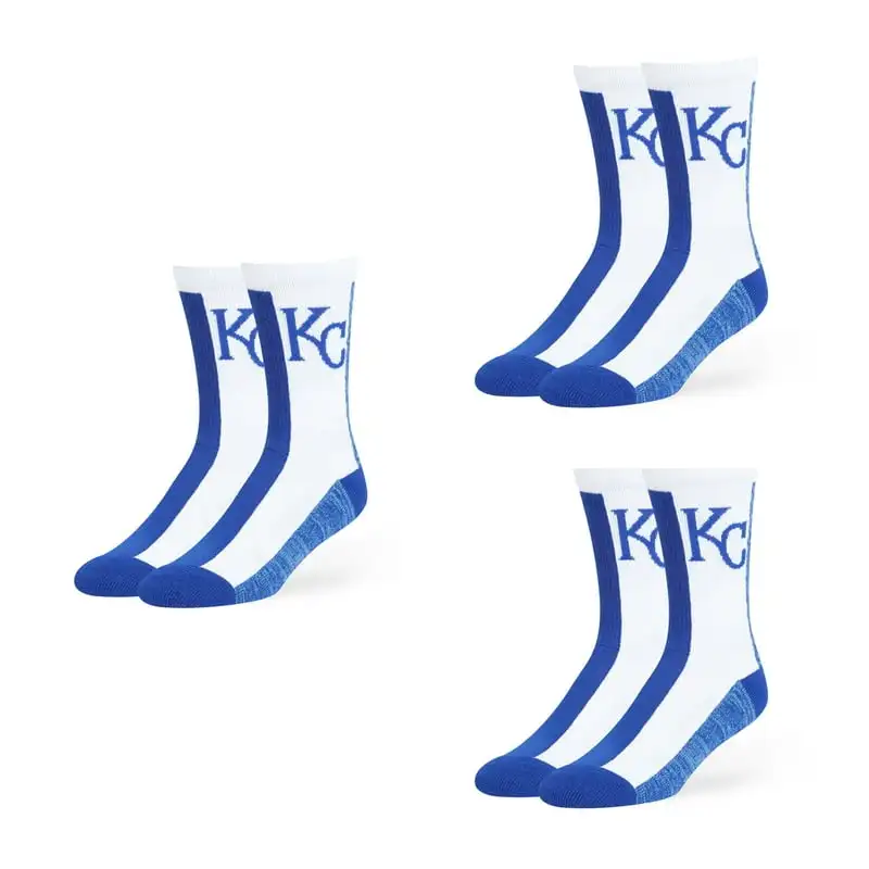 

Brand - Fan Favorite 3 Pack Everett Crew Socks, Kansas City Royals