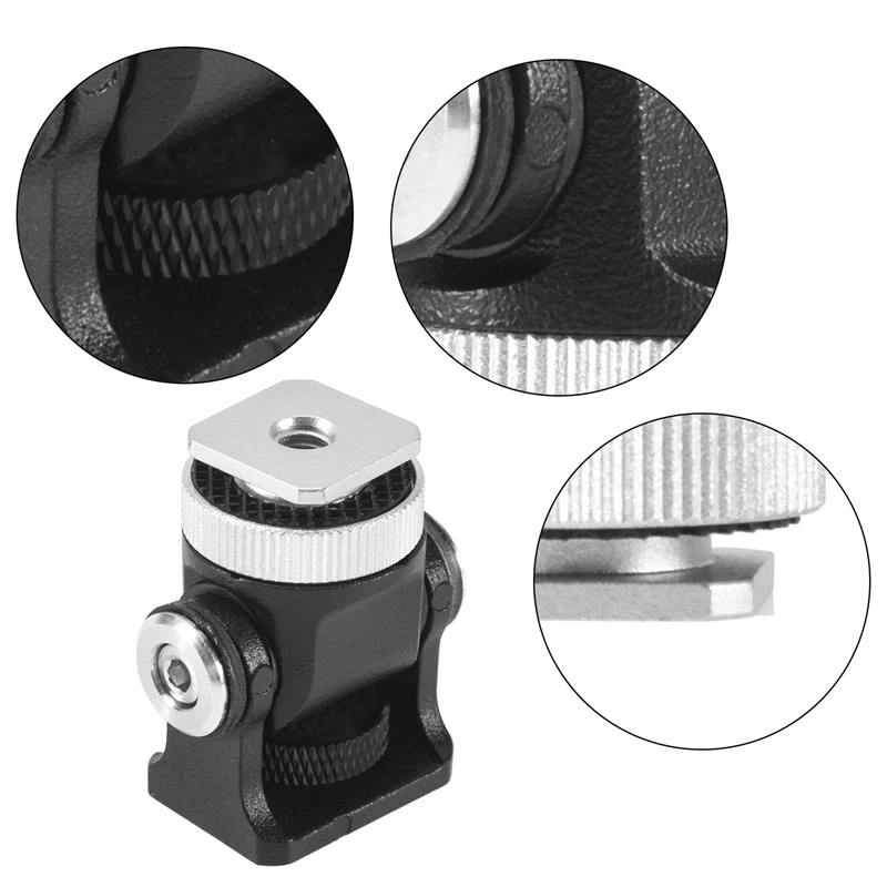 Мини-держатель для вспышки с креплением Горячий башмак монитора микрофона 1/4