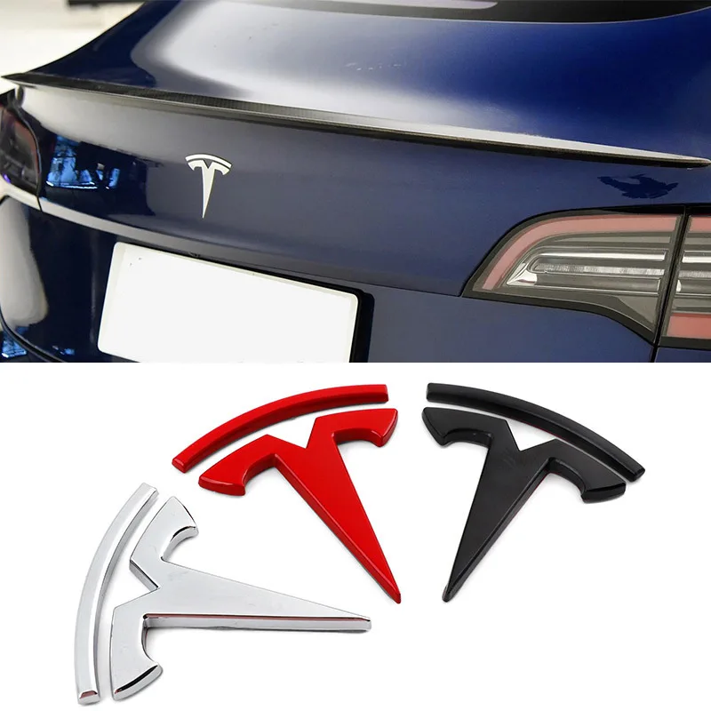 

Car Protection Modification 3D Metal Logo Stickers for Tesla Model S Model X 3 P100D P85D 200 Car Body Tail Badge Side Fender
