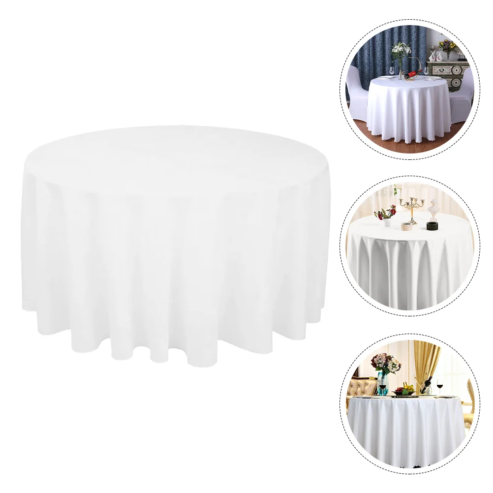 

1PC Hotel Tablecloth Durable Good Useful Fine Round Table Cover Wedding Banquet Tablecloth