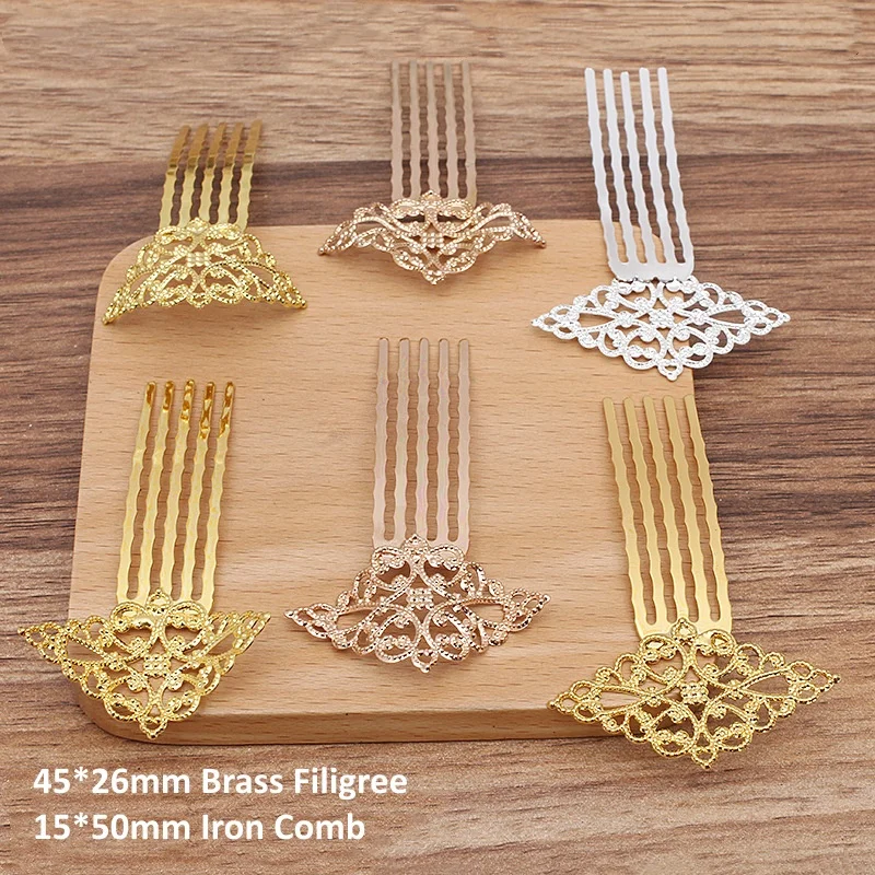 10 шт./партия металлические гребни для волос 15 х50 мм