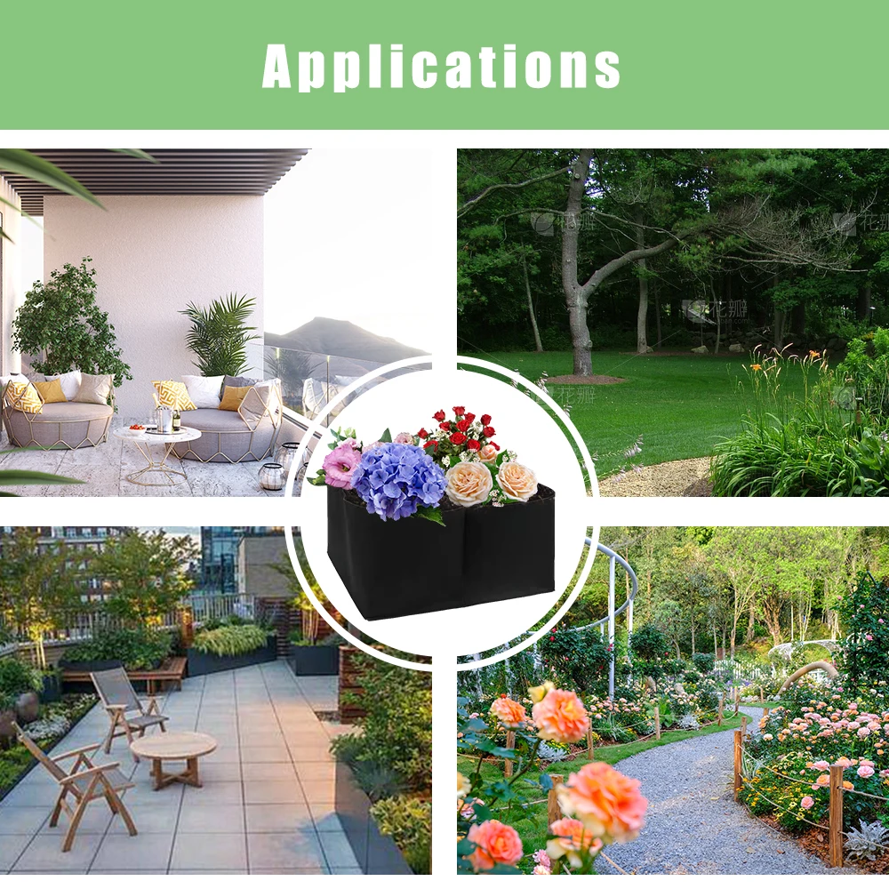 Квадратные Мешки Для Роста Растений С Несколькими Отделениями Из Фетра 4/8 Слотов