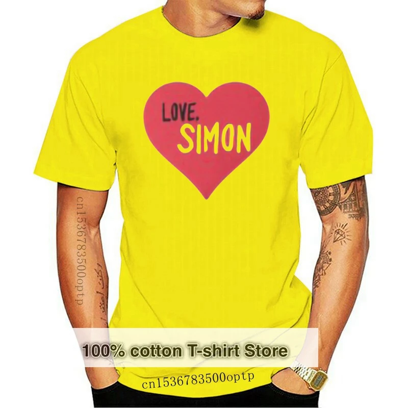 Fashion Cool Men T shirt Women Funny tshirt Love Simon Heart Customized Printed T-Shirt