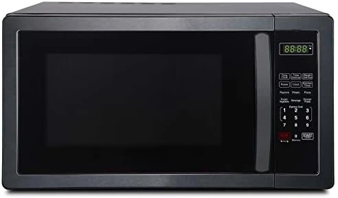 

Microwave 1000 Watts, 1.1 cu ft - Microwave Oven With LED Lighting and Child Lock - Perfect for Apartments and Dorms - Easy Clea