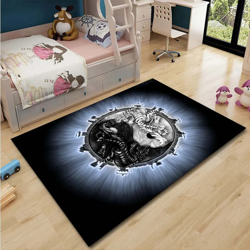 Cushion Lounge Mat Dragon Carpet Tiger Rug