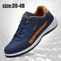 men sneakers shoes 2022 pu leather casual sports shoes breathable lace up tennis running sneakers for men free shipping size 48