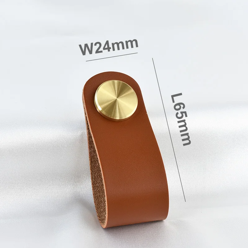 

Ручки для шкафов Tenchtwo латунные с искусственной кожей