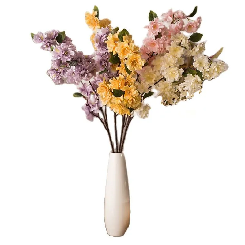 

Шелковый цветок вишни, ветка бегонии сакуры, ствол дерева, 89 см, для свадебного декора, искусственные декоративные цветы, 30 шт.