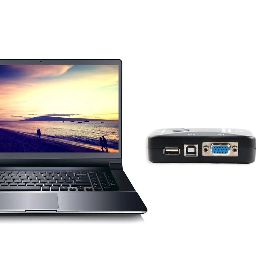 USB KVM-переключатель 2 порта VGA переключатель SVGA Box 0 KVM мышь клавиатуры 1920*1440 Vga