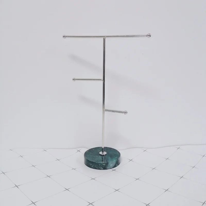 Marble Jewelry Rack Creative Electroplating Iron Storage Room Bedroom Changing Room Decoration Rack Decoration Rack Exquisite