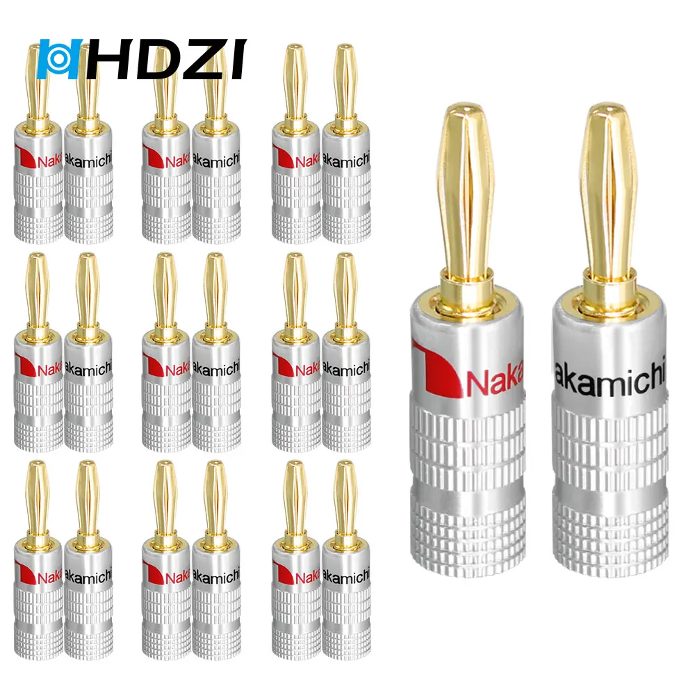 

HHDZI 20 Pieces 4mm Banana Plug Nakamichi Speaker Adapter Wire Cable Connector HIFI Banana Plug For Video Speaker Adapter Audio