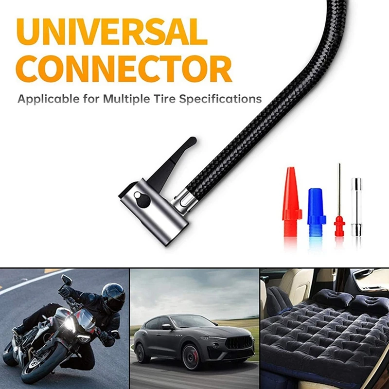 Автомобильный насос для шин AC/DC 12 В портативный воздушный компрессор цифровой со