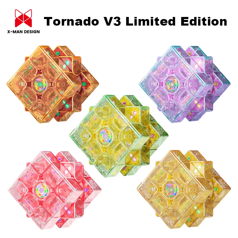 

QiYi Tornado V3 Limited Edition Random Color 3x3x3 Maglev Magnetic Magic Cube Professional 3x3 Speed Puzzle Toy Original Cubo