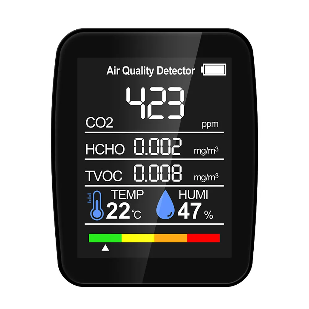 

Universal Detector Air Quality Monitor Tool Type-C 5 In 1 Air Quality Air Quality Monitor Carbon Dioxide Detector