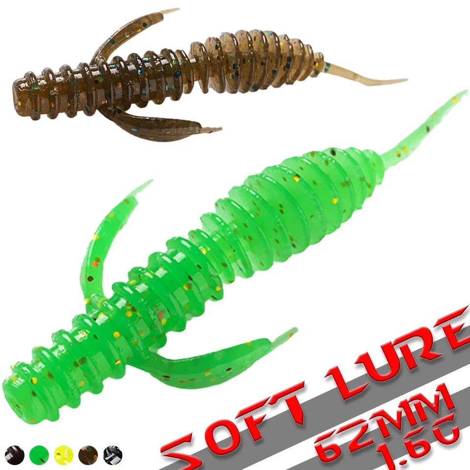 

12 шт., пластиковые мягкие рыболовные приманки, 6,2 см, 1,6 г