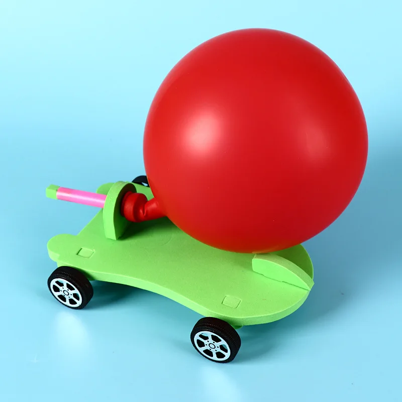 

Children Creative DIY Handmade Balloon Powered Car Fun Education Toys Recoil Toy Small Car Science Experimen Toys For Gift