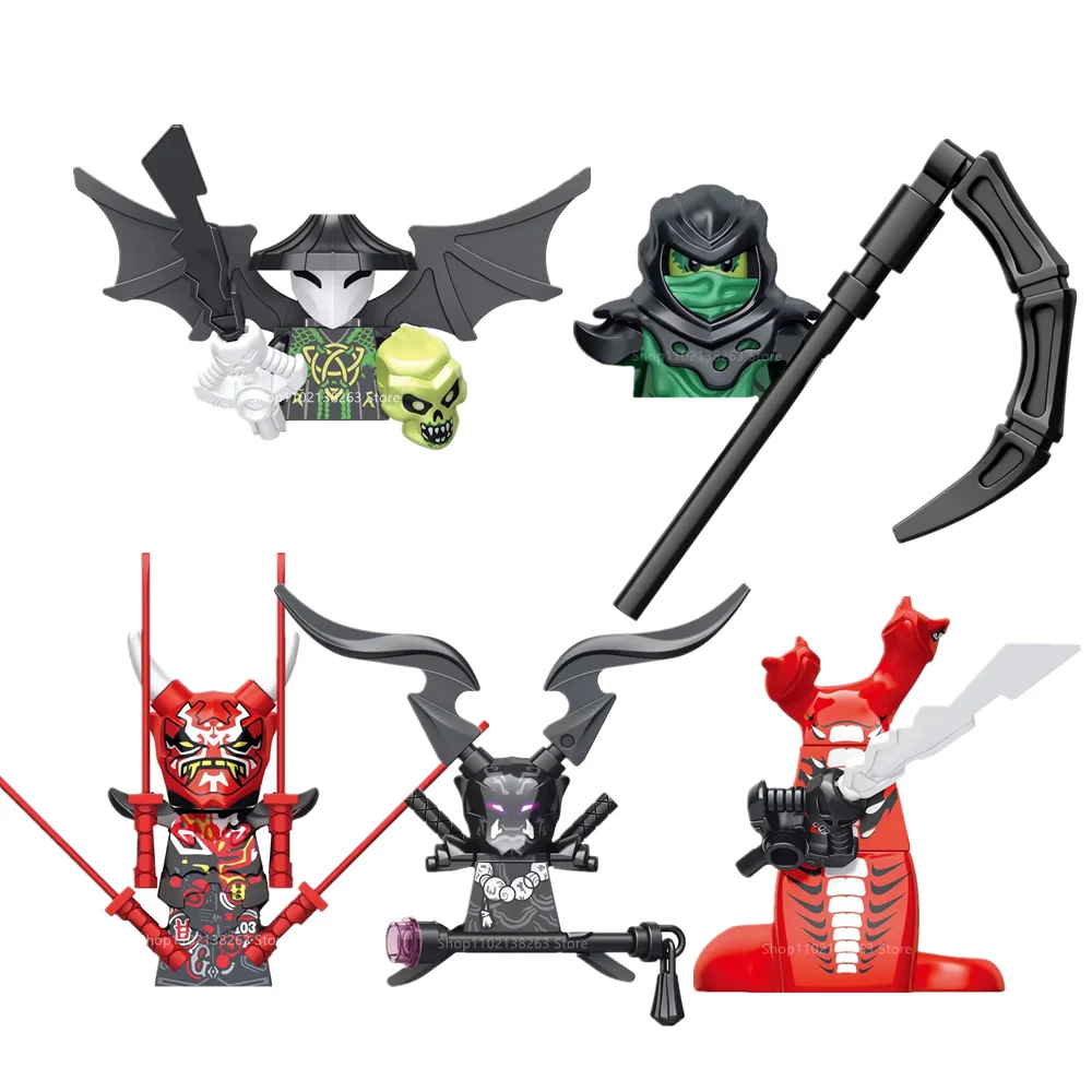 

New Movie Mini Ninja Bricks Figures Building Blocks Lloyd Morro Snakes Harumi Samurai Anime Assemble Model Toys Gifts