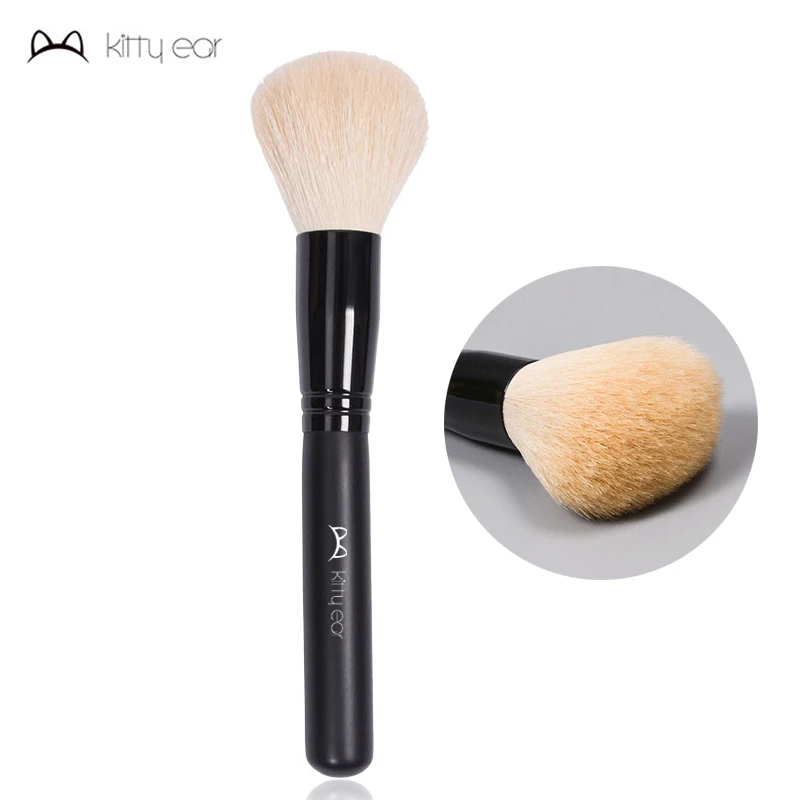 

Goat Hair Makeup Brushes Powder Brush Portable Travel Foundation Blending Blush Make Up Brush Premium Kabuki Cosmetic Tools