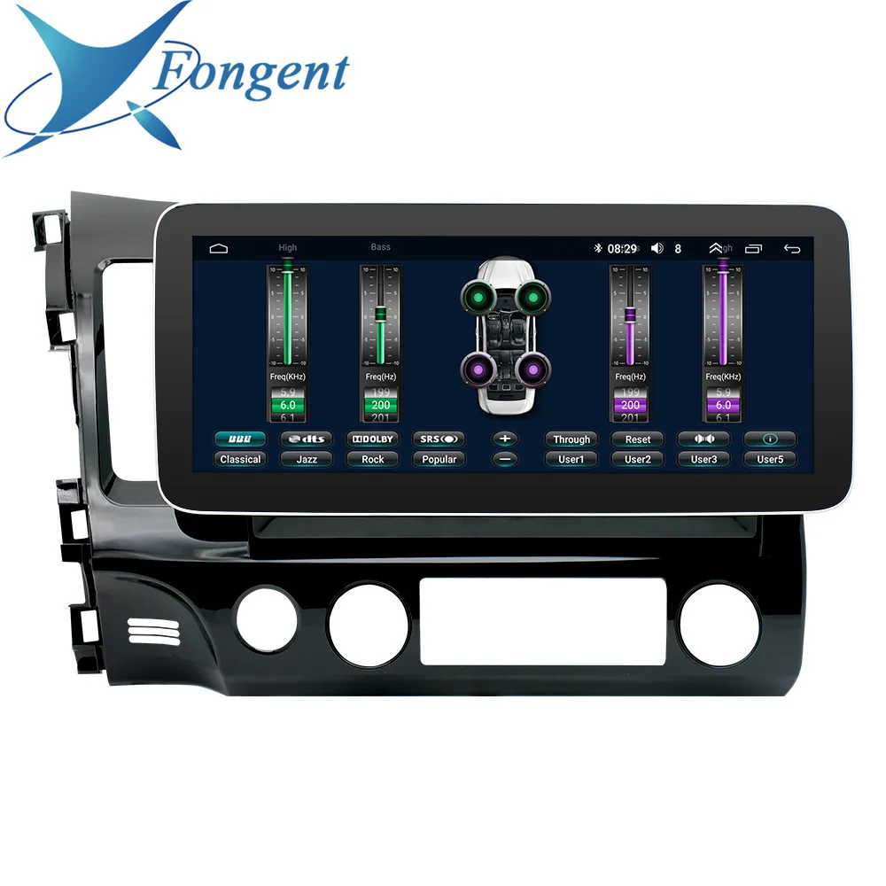 

Мультимедийный плеер для Honda Civic 8, 2005, 2006, 2007, 2008, 2009, 2010, 2012, 12,3 дюймов, экран 1920*720, Android, стерео, радио, навигация, GPS