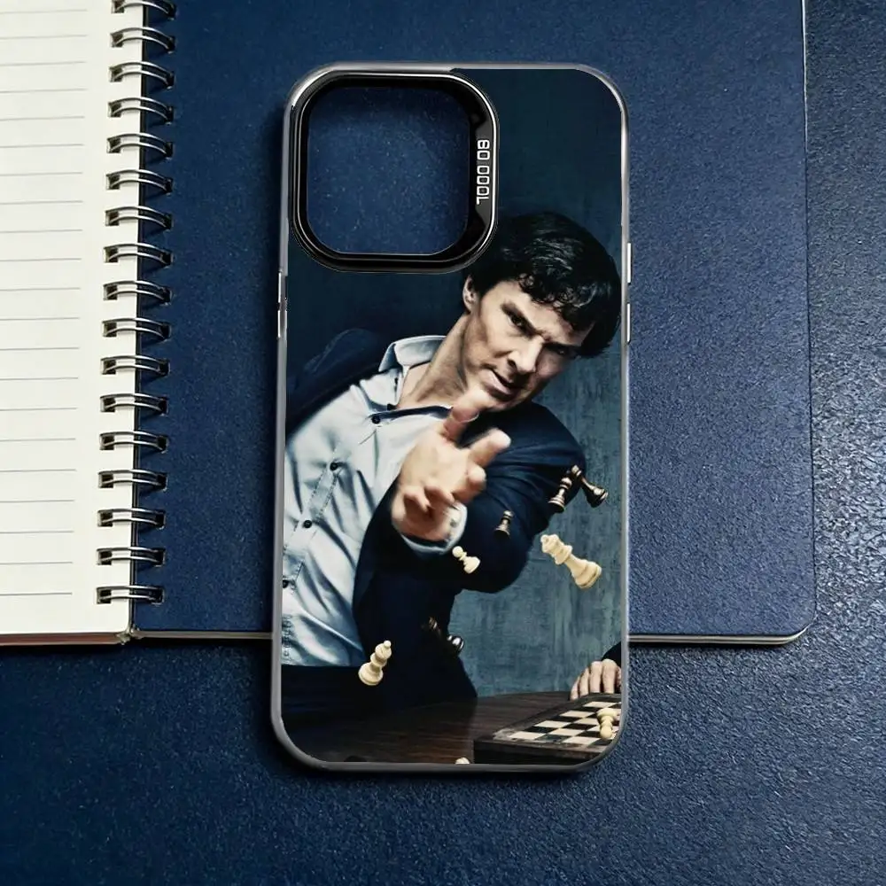 Фото Чехол для телефона S-Sherlock H-Holmes для iPhone 17, 16, 15, 14, 13, 12, 11 Plus, Pro Max, XS, цветной, серебристо-черный №4