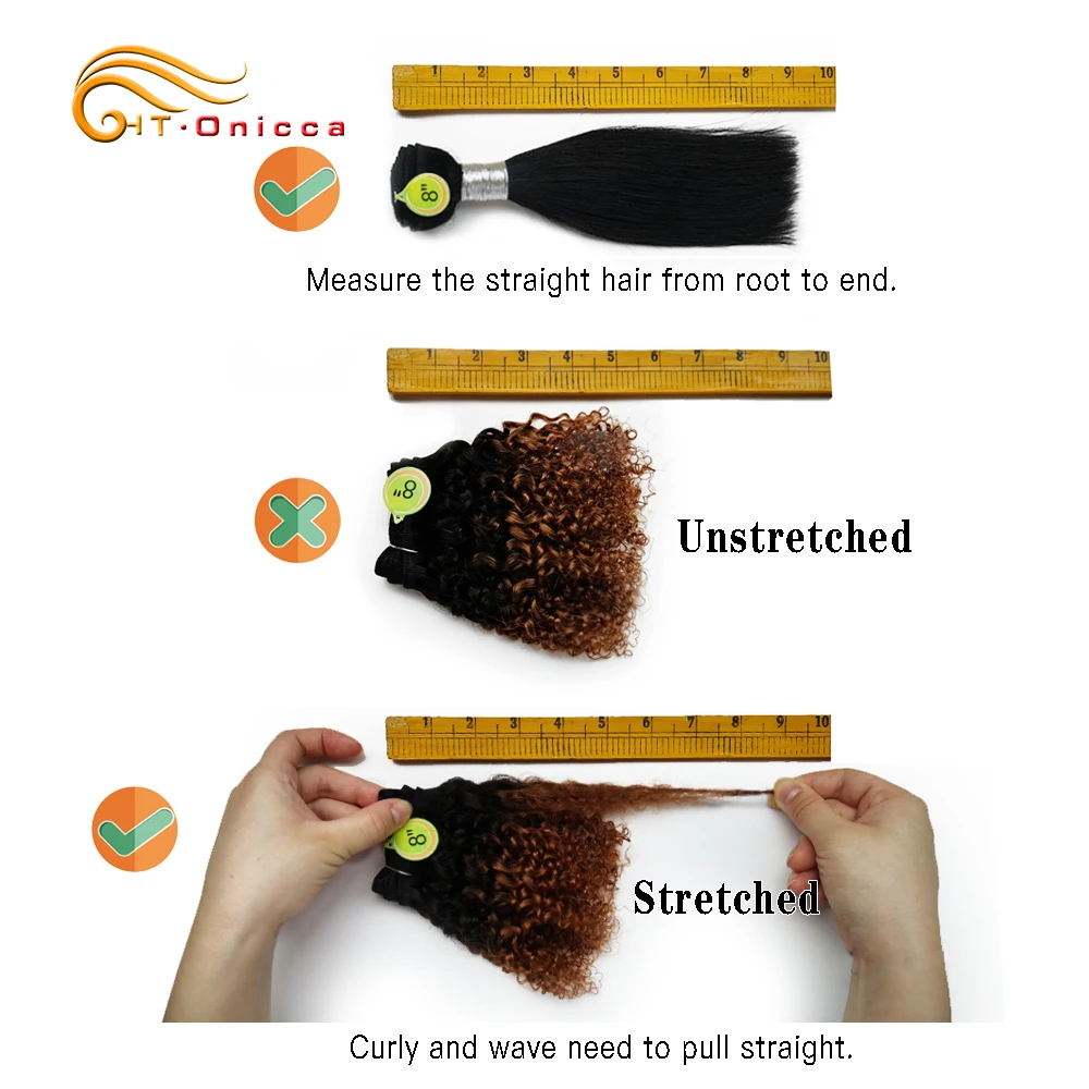 Надувные вьющиеся пучки волос Remy из htonicca 100% человеческие волосы