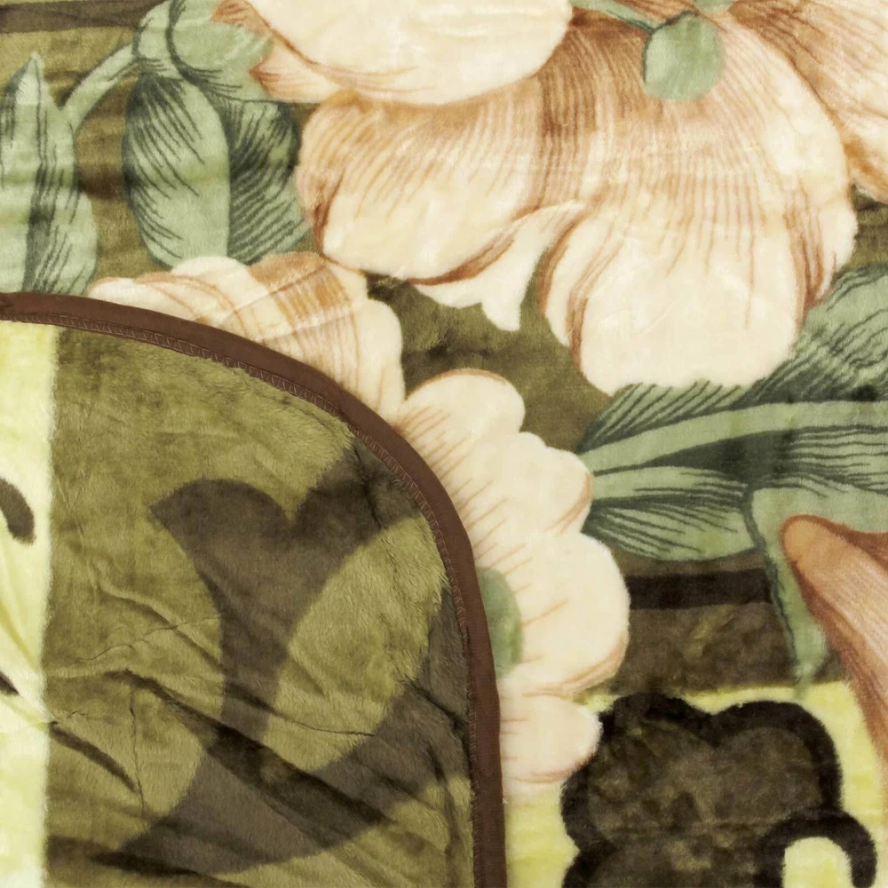 Плед &quotТыква лилия&quot хаки 150x200 полуторный облегченный Смун |