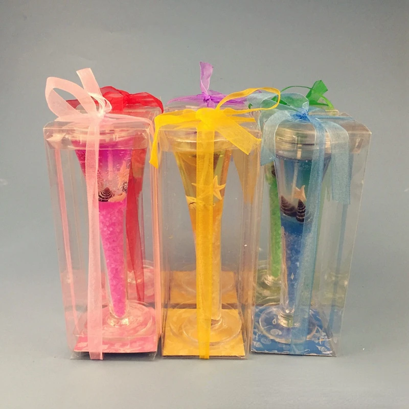 Свечи Goblet без дыма Фантастическое украшение дома Стакан из стекла Морской мир для свадебной романтической вечеринки Хорошие подарки.