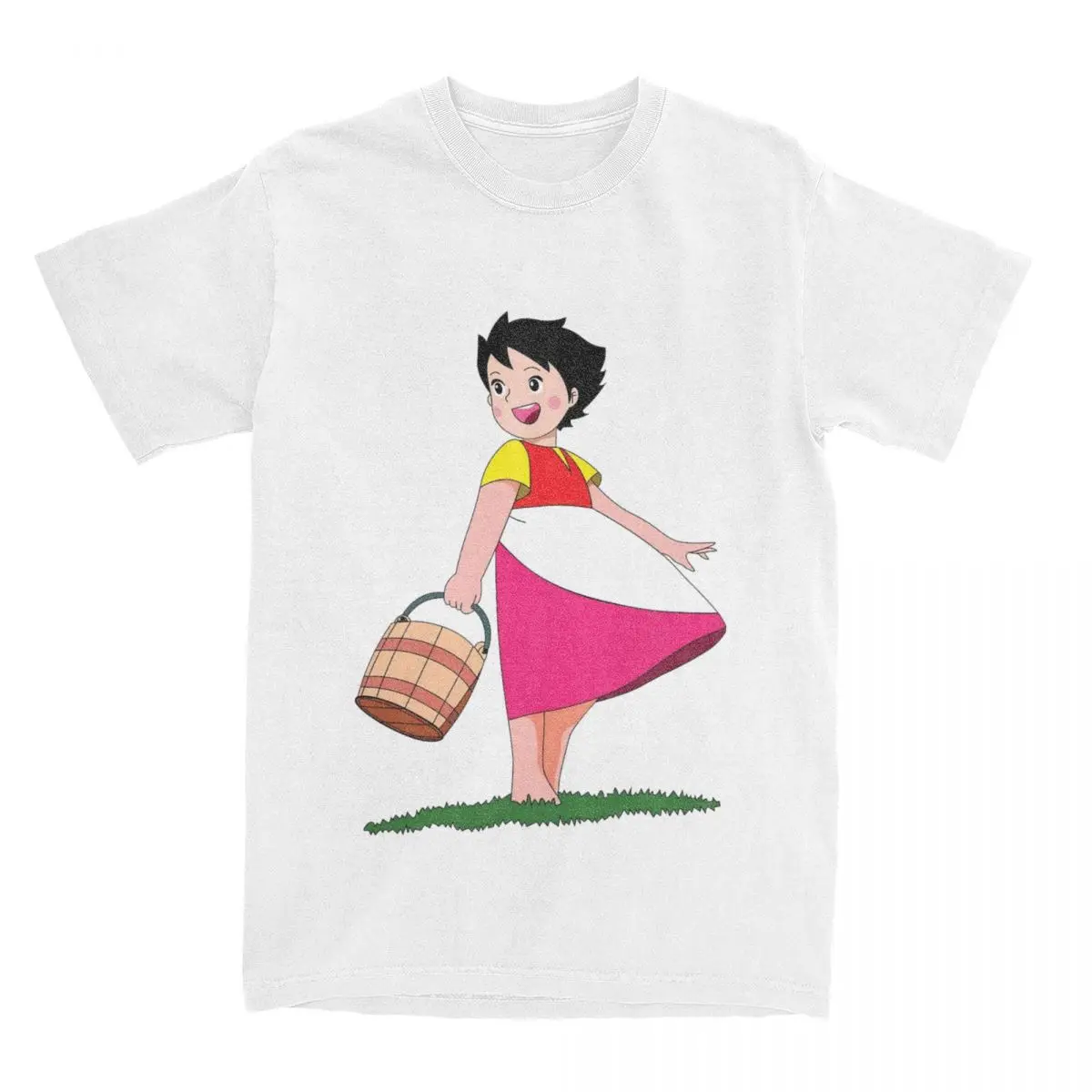 Футболки Happy Heidi для мужчин и женщин новинка из чистого хлопка футболки с круглым